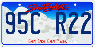 SD license plate 95CR22