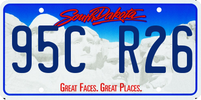SD license plate 95CR26
