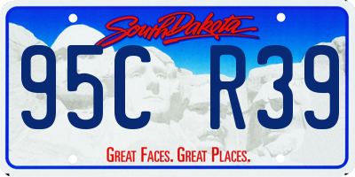 SD license plate 95CR39