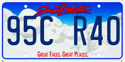 SD license plate 95CR40