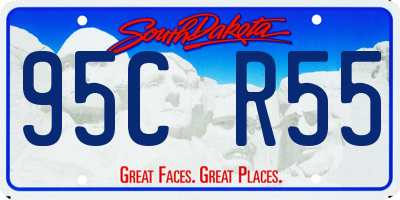 SD license plate 95CR55