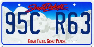 SD license plate 95CR63