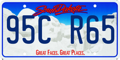 SD license plate 95CR65