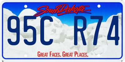 SD license plate 95CR74