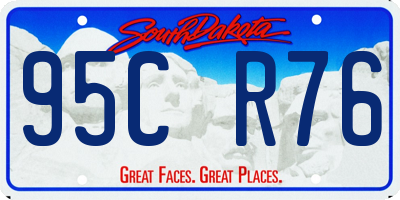 SD license plate 95CR76