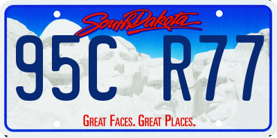 SD license plate 95CR77