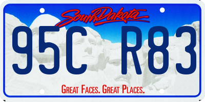 SD license plate 95CR83