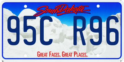 SD license plate 95CR96