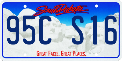 SD license plate 95CS16