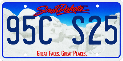 SD license plate 95CS25