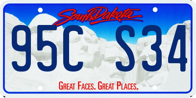 SD license plate 95CS34