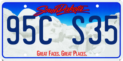 SD license plate 95CS35