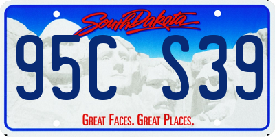 SD license plate 95CS39