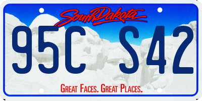 SD license plate 95CS42