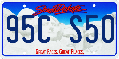 SD license plate 95CS50