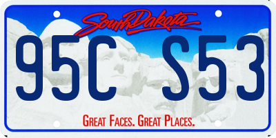 SD license plate 95CS53
