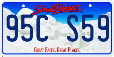 SD license plate 95CS59