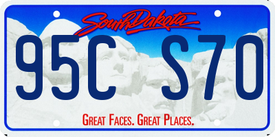 SD license plate 95CS70