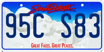 SD license plate 95CS83