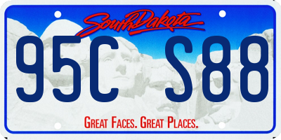 SD license plate 95CS88