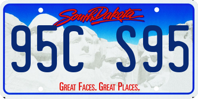 SD license plate 95CS95