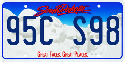 SD license plate 95CS98