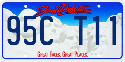 SD license plate 95CT11