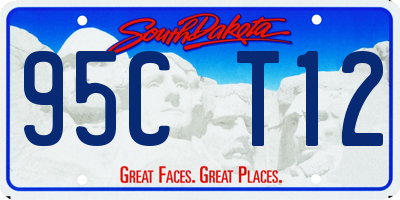 SD license plate 95CT12