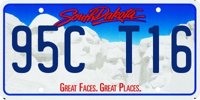SD license plate 95CT16