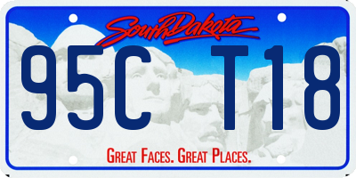 SD license plate 95CT18