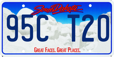 SD license plate 95CT20