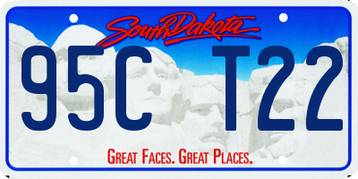 SD license plate 95CT22