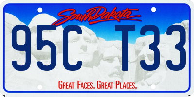 SD license plate 95CT33