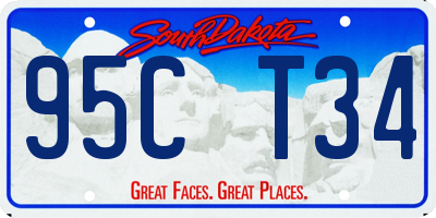 SD license plate 95CT34
