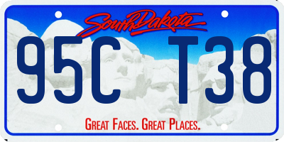 SD license plate 95CT38