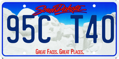 SD license plate 95CT40