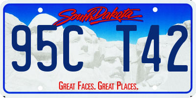 SD license plate 95CT42