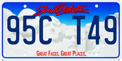 SD license plate 95CT49