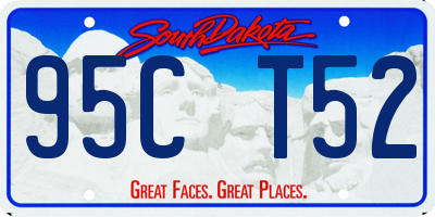SD license plate 95CT52