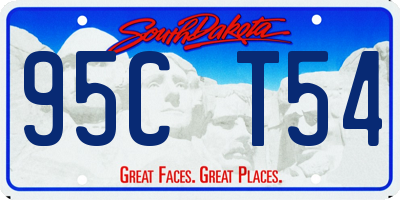SD license plate 95CT54