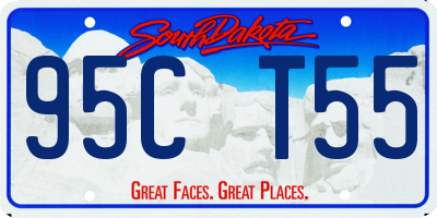 SD license plate 95CT55