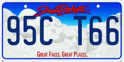 SD license plate 95CT66