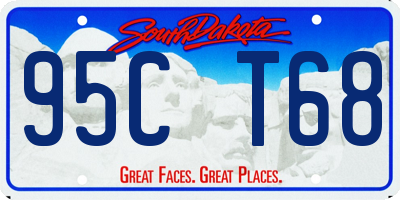 SD license plate 95CT68