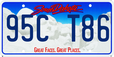 SD license plate 95CT86