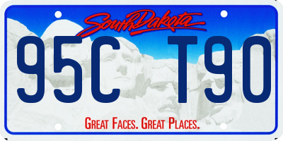 SD license plate 95CT90