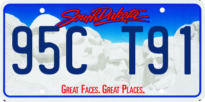 SD license plate 95CT91