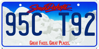 SD license plate 95CT92