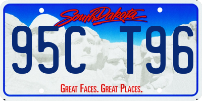 SD license plate 95CT96