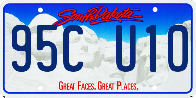SD license plate 95CU10