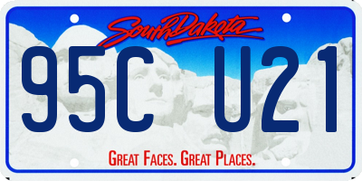 SD license plate 95CU21